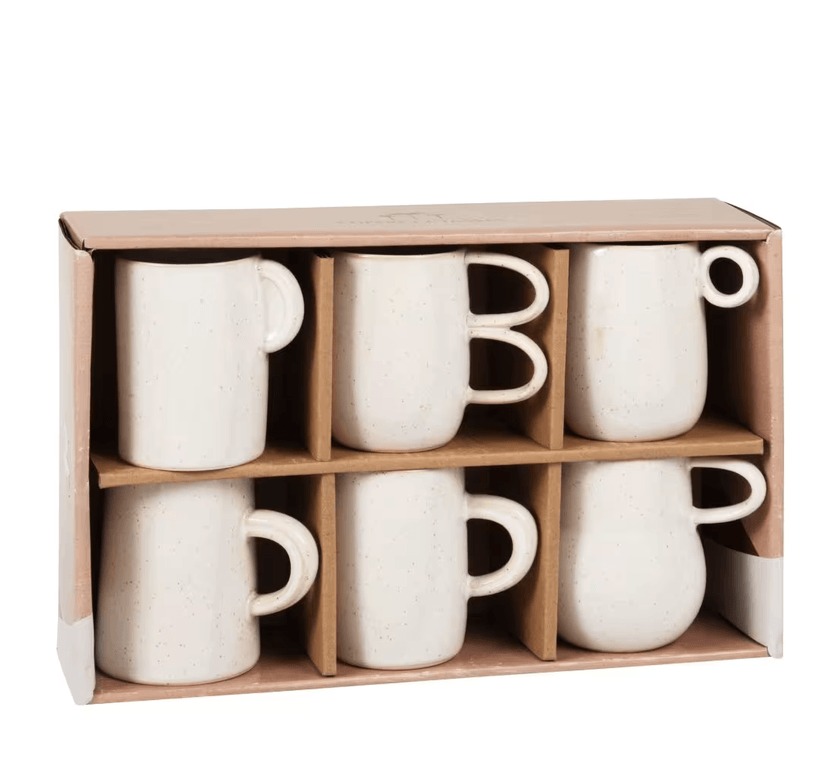 Coffret tasses en céramique blanche